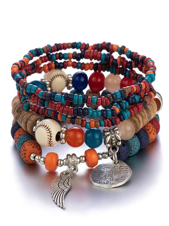 Women's Colorful Bohemian Multi-layer Stretch Bracelet