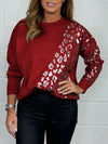 Women's Round Neck Sequined Knitted Top Fashion Trends