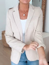 Women's Lapel Button Casual Jacket