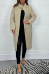 Women's Solid Color High Collar Long Coat Fashion Trends