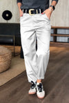 Women's Casual Striped Cropped Suit Pants