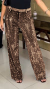 Women's Rhinestone Casual Straight Pants