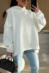 Women's Casual Hooded Loose Long-sleeved Sweatshirt