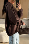 Women's Casual Hooded Loose Long-sleeved Sweatshirt