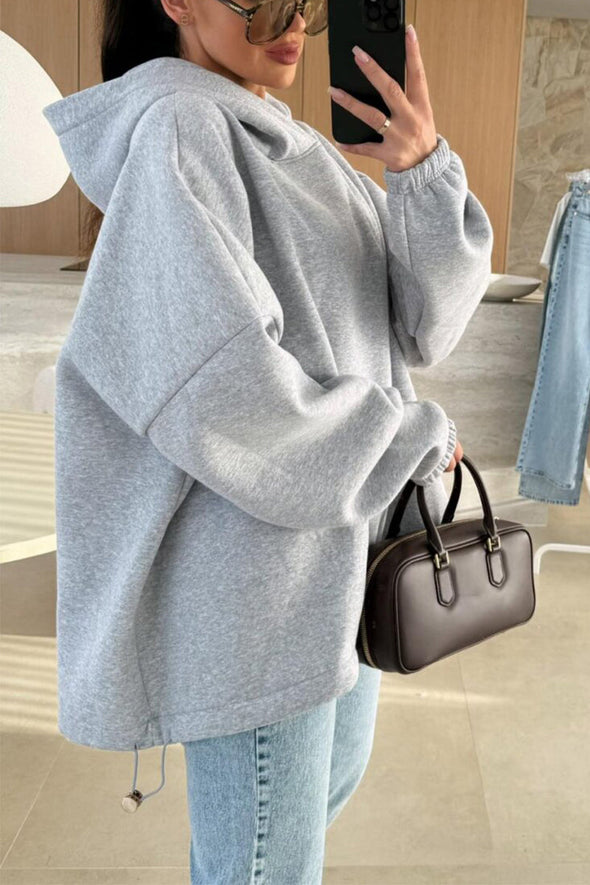 Women's Casual Hooded Loose Long-sleeved Sweatshirt