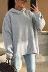 Women's Casual Hooded Loose Long-sleeved Sweatshirt