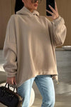 Women's Casual Hooded Loose Long-sleeved Sweatshirt