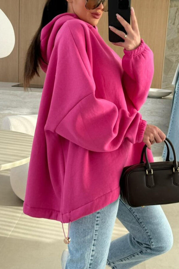 Women's Casual Hooded Loose Long-sleeved Sweatshirt