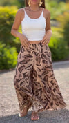 Women's Leopard Print Casual Loose Trousers