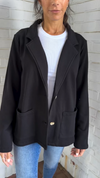 Women's Spring Casual Solid Color Lapel Thin Jacket