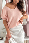 Women's Casual V-neck Solid Color Sweater