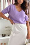 Women's Casual V-neck Solid Color Sweater