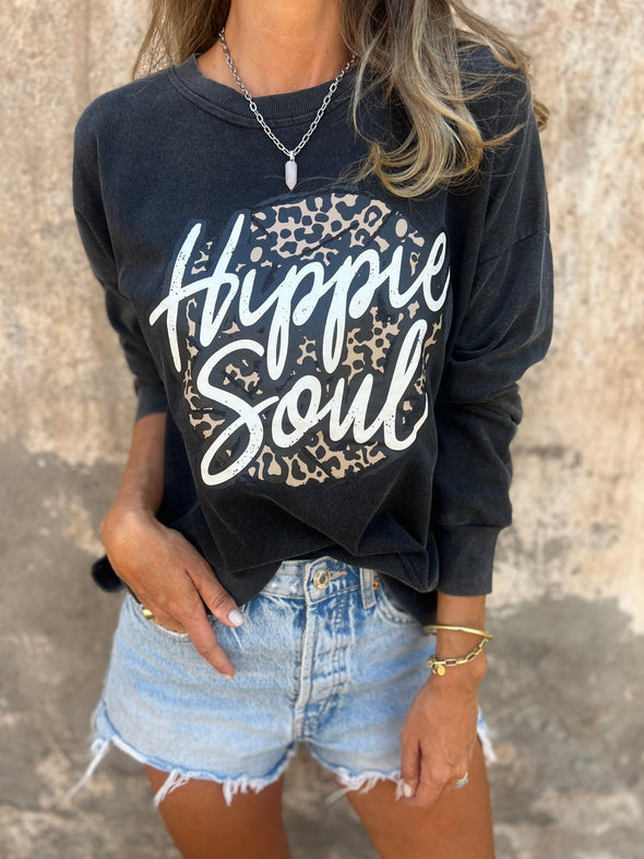 Women's Round Neck Letter Print Casual Sweatshirt