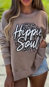 Women's Round Neck Leopard Print Casual Sweatshirt