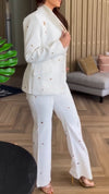 Women's Lapel Multi-hole Casual Suit