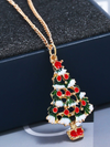 Women's Vintage Christmas Tree Pendant Necklace