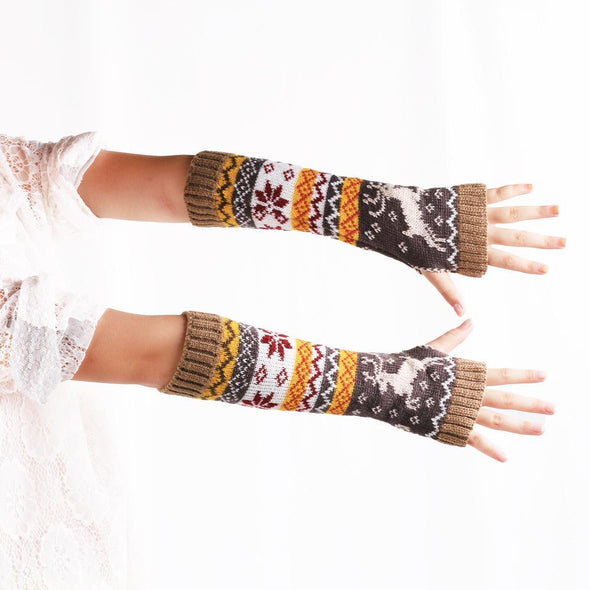 Knitted Cartoon Gloves Christmas Gloves
