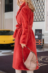 Women's Lapel Autumn and Winter Plush Coat