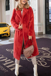 Women's Lapel Autumn and Winter Plush Coat