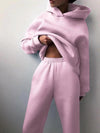 Casual fashion thickened long-sleeved sweatshirt and trousers two-piece set for women