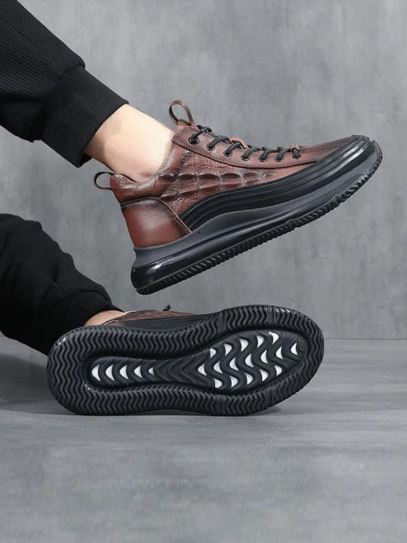 Men's Casual Cowhide Air Cushion Sneakers