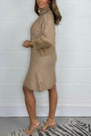 Women's Turtleneck Wool Cuff Sweater Dress Fashion Trends