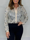 Women's Hollow Sequin Button Shirt Fashion Trends