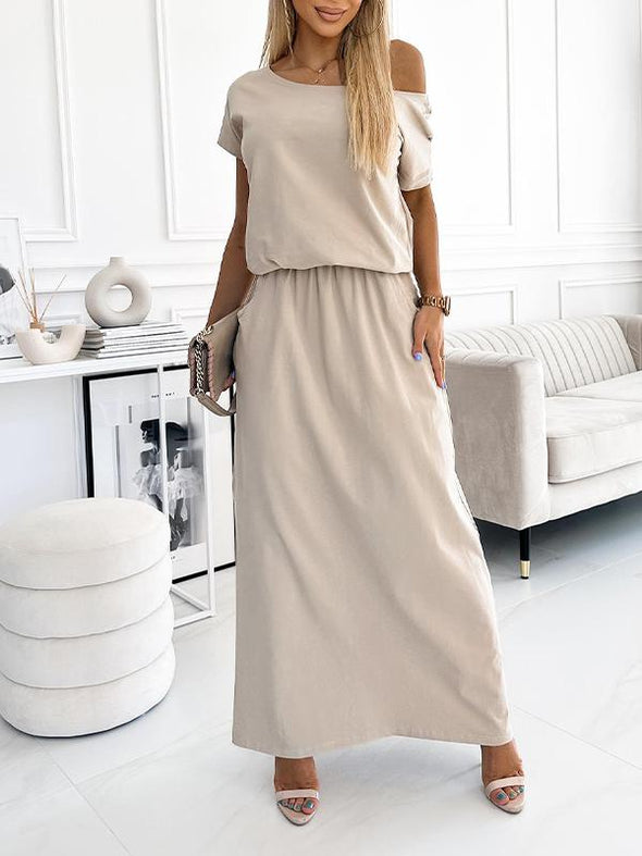 Casual Solid Color Two Piece Suit Skirt