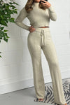 Women's Casual Round Neck Knitted Two-piece Suit Fashion Trends