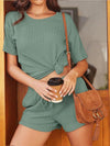 Casual and Comfortable Loose Version of Short-sleeved Shorts Two-piece Suit