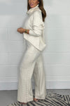 Women's Casual High-neck Solid Color Knitted Two-piece Suit Fashion Trends