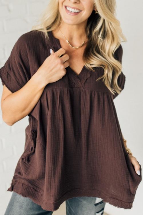 Women's V-neck Casual Tops