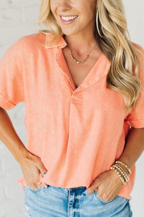 Women's V-neck Casual Tops