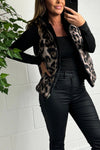 Women's Lapel Leopard Print Double-faced Vest Jacket Fashion Trends