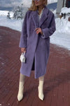 Women's Casual Lapel Fur Long Coat