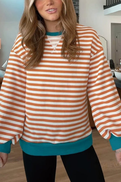 Women's contrast striped Sweatshirts