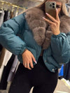 Women's Casual Hooded Short Fur Collar Cotton Coat