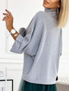 Women's Turtleneck Mid-long-sleeved Knit Sweater Top