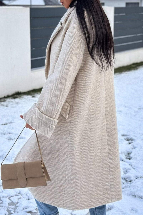 Women's Lapel Casual Long Warm Coat