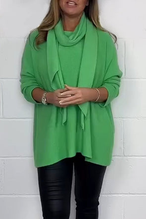 Women's Gorgeous soft knit scarf jumper