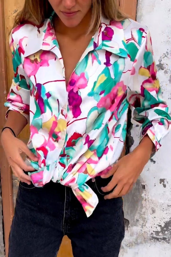 Women's Stylish Casual Floral Print Shirt