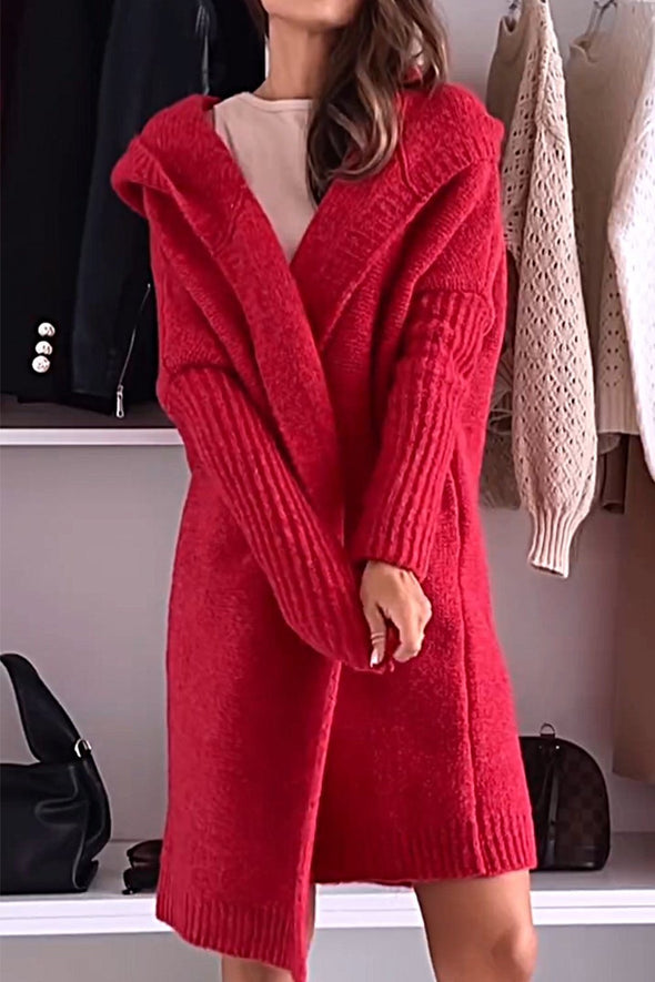 Women's Solid Color Loose Knitted Sweater Cardigan