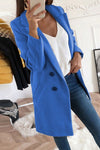 Women's Fashion Solid Color Suit Collar Slim Fit Women's Windbreaker Jacket