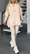 Women's Hooded Long-sleeved Casual Sweatshirt Suit