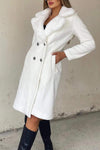 Women's Casual Warm Fur Collar Lapel Mid-length Coat