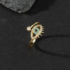 Colored Zircon Devil's Eye Open Ring