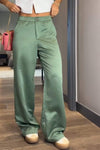 Women's Casual Floor-length Straight Satin Pants