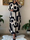 Women's Casual Printed Long Sleeve Dress