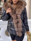 Women's Fur Patchwork Warm and Fashionable Cotton Coat