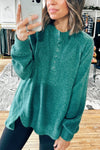 Women's Casual Round Neck Half-button Long-sleeved T-shirt